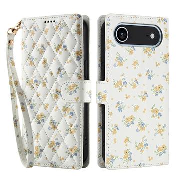 Funda Rómbica Floral de Cartera para iPhone Air - Flores Amarillas