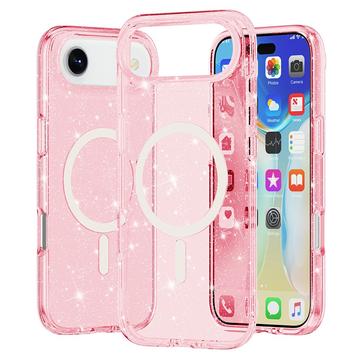 Funda Híbrida Stylish Glitter Series para iPhone 17 Air - Compatible con MagSafe - Rosa