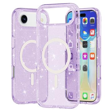Funda Híbrida Stylish Glitter Series para iPhone 17 Air - Compatible con MagSafe - Púrpura