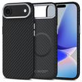 Funda de plástico Tech-Protect Ion Carbon para iPhone Air - Compatible con MagSafe - Negro / Plata