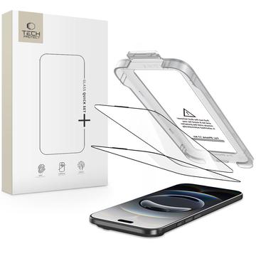 Protector de pantalla de cristal templado iPhone 17 Air Tech-Protect Quick Set+ 2-Pack - Transparente