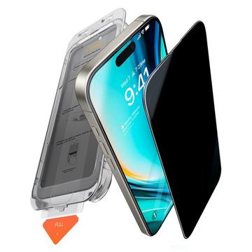 Protector de pantalla de vidrio templado con marco de alineación automática GlassGo Privacy para iPhone 17 Air Torras 