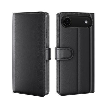 Funda de Cuero para iPhone 17 Air - Estilo Cartera - Negro