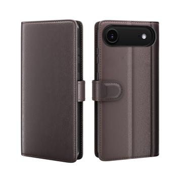 Funda de Cuero para iPhone 17 Air - Estilo Cartera - Marrón