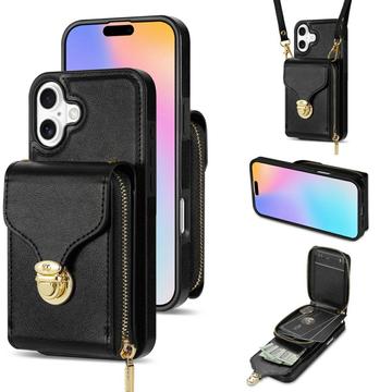 Funda todo en uno para iPhone 17 con cartera y correa