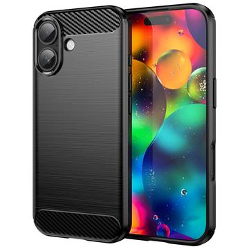 Carcasa de TPU Brushed para iPhone 17 - Fibra de Carbono - Negro