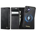 Funda de cartera desmontable 2 en 1 iPhone 17 Caseme C49 - Compatible con MagSafe, RFID - Negro