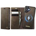 Funda de cartera desmontable 2 en 1 iPhone 17 Caseme C49 - Compatible con MagSafe, RFID - Café