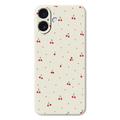 Funda de TPU iPhone 17 con estampado de cerezas - Beige