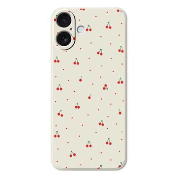 Funda de TPU iPhone 17 con estampado de cerezas - Beige