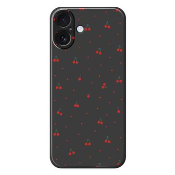Funda de TPU iPhone 17 con estampado de cerezas - Negra