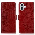 Funda Crocodile con RFID para iPhone 17 - Estilo Cartera