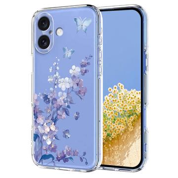 Funda de TPU iPhone 17 con estampado floral - Morado
