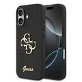 Carcasa Guess Fixed Glitter 4G Metal Logo para iPhone 17 - Negro