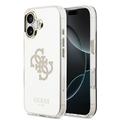 Funda híbrida iPhone 17 Guess Mirror 4G Glitter Logo - Compatible con MagSafe - Oro
