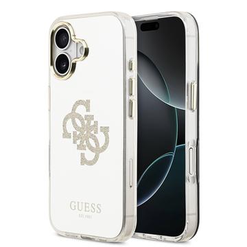Funda híbrida iPhone 17 Guess Mirror 4G Glitter Logo - Compatible con MagSafe - Oro