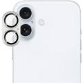 iPhone 17 Imak Protector de lente de cámara de metal y vidrio templado de cobertura completa - Plata