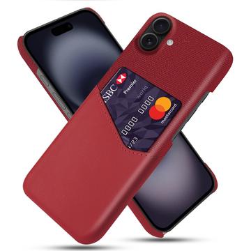 Carcasa con Ranura para Tarjeta KSQ para iPhone 17 - Rojo