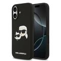 Funda MagSafe de silicona líquida Karl Lagerfeld Double Heads para iPhone 17