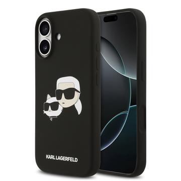 Funda MagSafe de silicona líquida Karl Lagerfeld Double Heads para iPhone 17