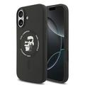 Funda MagSafe de silicona líquida Karl Lagerfeld Karl and Choupette para iPhone 17