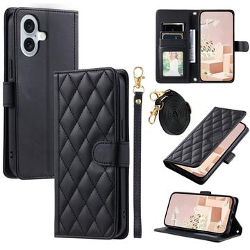 Funda acolchada de lujo para iPhone 17 - Estilo Cartera - Negro