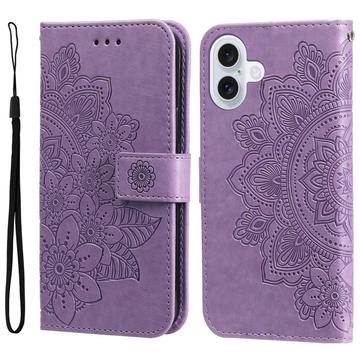Funda Mandala Series para iPhone 17 - Estilo Cartera - Púrpura