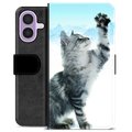 Funda Cartera Premium para iPhone 17 - Gato