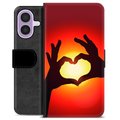 Funda Cartera Premium para iPhone 17 - Silueta del Corazón