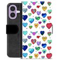 Funda Cartera Premium para iPhone 17 - Corazones