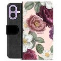 Funda Cartera Premium para iPhone 17 - Flores Románticas