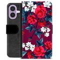 Funda Cartera Premium para iPhone 17 - Flores Vintage