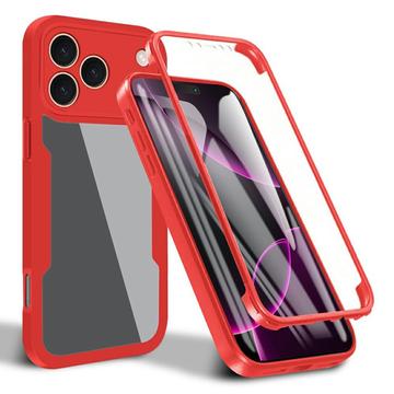 Carcasa de Protección 360 para iPhone 17 Pro - Rojo / Claro