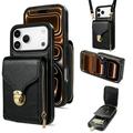Funda todo en uno para iPhone 17 Pro con cartera y correa