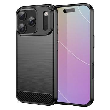 Carcasa de TPU Brushed para iPhone 17 Pro - Fibra de Carbono