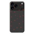 Funda de TPU iPhone 17 Pro con estampado de cerezas - Negra