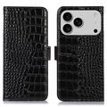 Funda Crocodile con RFID para iPhone 17 Pro - Estilo Cartera