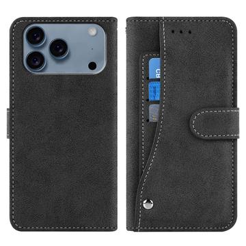 iPhone 17 Pro Elegante Funda Retro para Cartera con Tarjetero Giratorio
