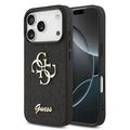Carcasa Guess Fixed Glitter 4G Metal Logo para iPhone 17 Pro - Negro