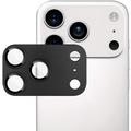 iPhone 17 Pro Imak Protector de lente de cámara de metal y vidrio templado de cobertura completa - Negro