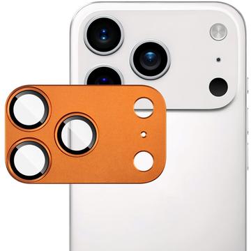 iPhone 17 Pro Imak Protector de lente de cámara de metal y vidrio templado de cobertura completa - Naranja