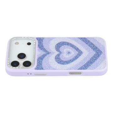 Funda Híbrida Magnética iPhone 17 Pro Jaucase Patrón Corazón - Morado