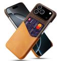 Carcasa con Ranura para Tarjeta KSQ para iPhone 17 Pro - Naranja