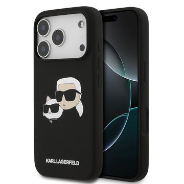 Funda MagSafe de silicona líquida Karl Lagerfeld Double Heads para iPhone 17 Pro