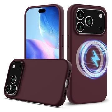 Funda de Silicona Líquida para iPhone 17 Pro - Compatible con MagSafe - Vino Tinto