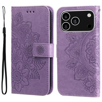 Funda Mandala Series para iPhone 17 Pro - Estilo Cartera - Púrpura