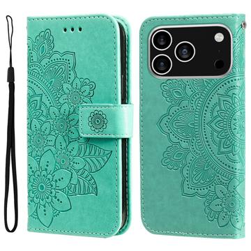 Funda Mandala Series para iPhone 17 Pro - Estilo Cartera - Verde