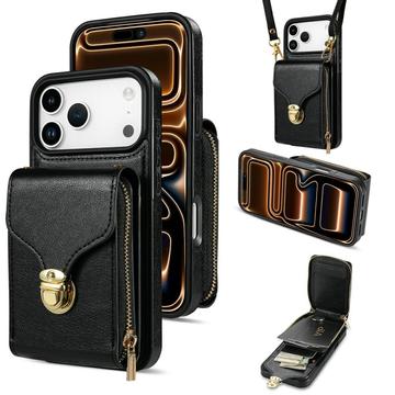 Funda todo en uno para iPhone 17 Pro Max con cartera y correa