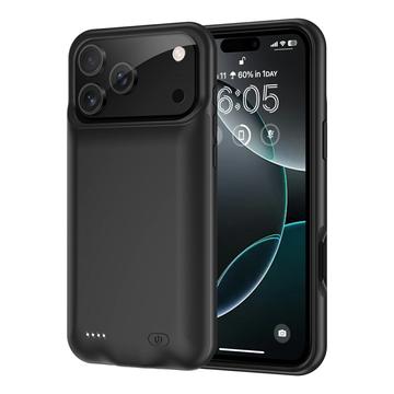 Carcasa con Batería de Reserva para iPhone 17 Pro Max - 6000mAh - Negro
