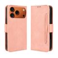 Funda tipo billetera con tarjetero para iPhone 17 Pro Max - Rosa